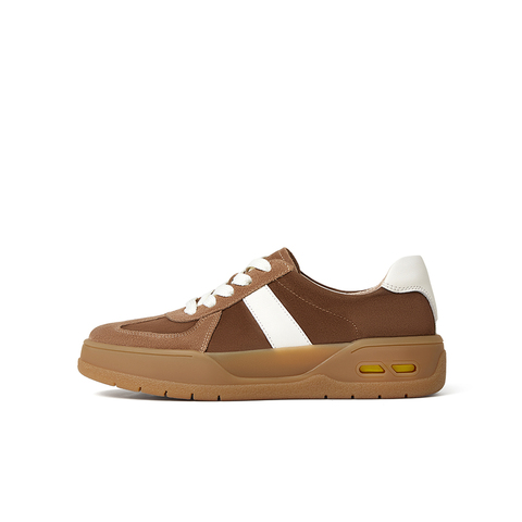 SKAP圣伽步女鞋2025秋季新款德训鞋轻便增高双鞋带复古女士休闲鞋