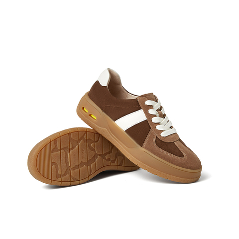 SKAP圣伽步女鞋2025秋季新款德训鞋轻便增高双鞋带复古女士休闲鞋