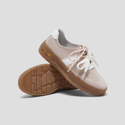 SKAP圣伽步女鞋2025秋季新款德训鞋轻便增高双鞋带复古女士休闲鞋