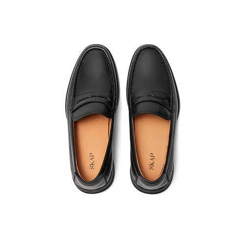 SKAP圣伽步男鞋2025秋季新款商务上班透气轻质软底男士休闲皮鞋