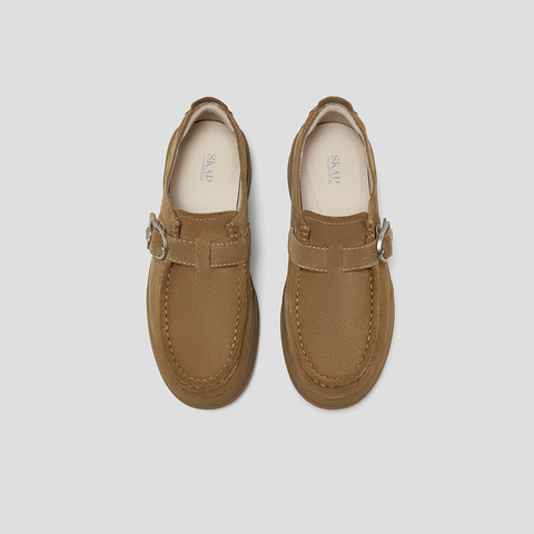 SKAP圣伽步女鞋2025秋季新款袋鼠鞋厚底时尚百搭舒适女款休闲鞋