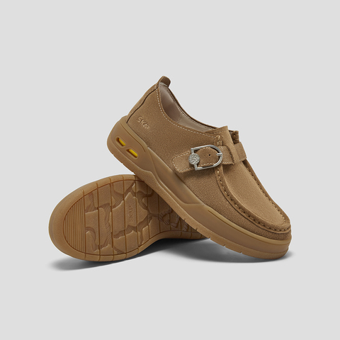 SKAP圣伽步女鞋2025秋季新款袋鼠鞋厚底时尚百搭舒适女款休闲鞋