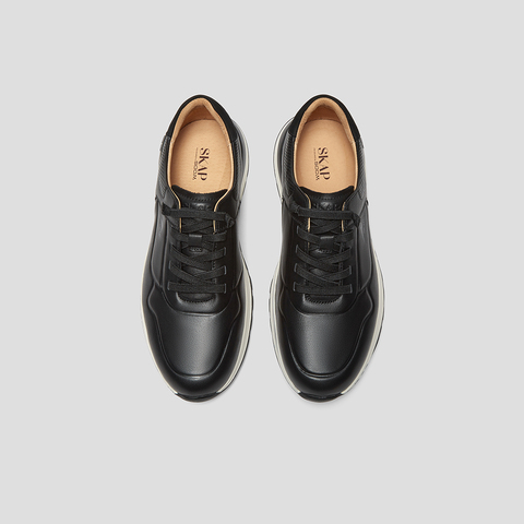 SKAP圣伽步男鞋2025秋季新款运动舒适松紧带潮流透气男士休闲鞋