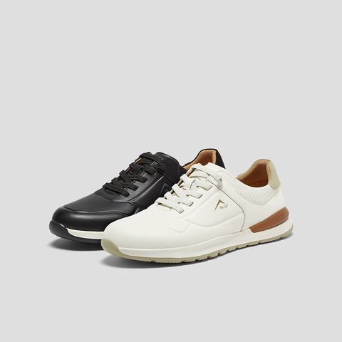 SKAP圣伽步男鞋2025秋季新款运动舒适松紧带潮流透气男士休闲鞋