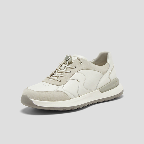 SKAP圣伽步女鞋2025秋季新款舒适单鞋系带简约日常女款休闲运动鞋