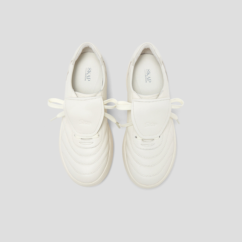 SKAP圣伽步女鞋2025秋季新款小白鞋日常翻盖轻便增高女款休闲鞋