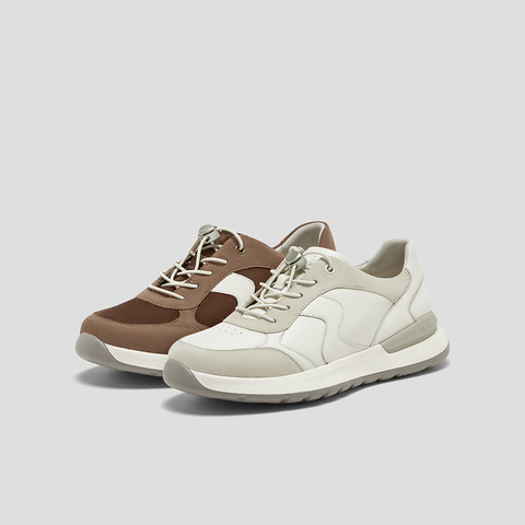 SKAP圣伽步女鞋2025秋季新款舒适单鞋系带简约日常女款休闲运动鞋