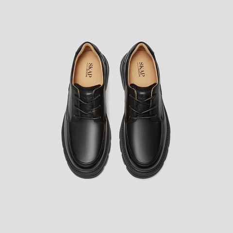 SKAP圣伽步男鞋2025秋季新款上班通勤轻便软底厚底男士休闲皮鞋