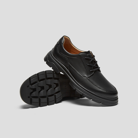 SKAP圣伽步男鞋2025秋季新款上班通勤轻便软底厚底男士休闲皮鞋