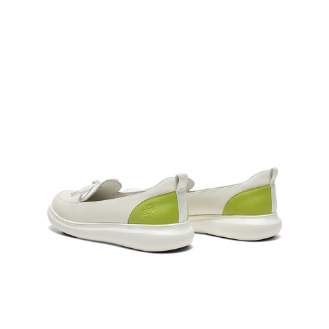 SKAP圣伽步女鞋2025秋季新款蝴蝶结气质舒适轻质一脚蹬女款休闲鞋