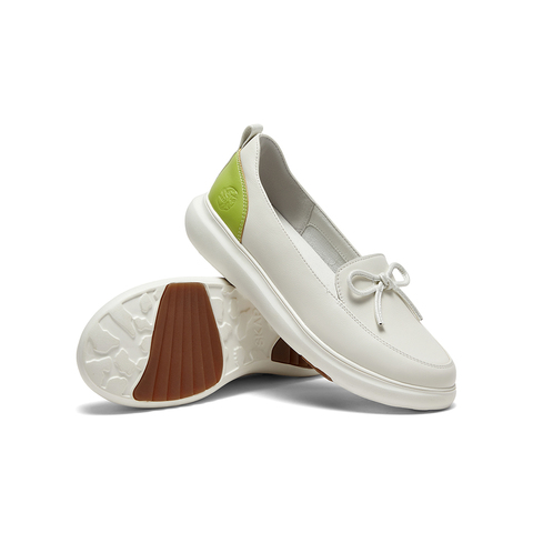 SKAP圣伽步女鞋2025秋季新款蝴蝶结气质舒适轻质一脚蹬女款休闲鞋