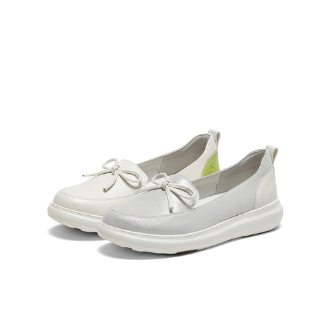 SKAP圣伽步女鞋2025秋季新款蝴蝶结气质舒适轻质一脚蹬女款休闲鞋