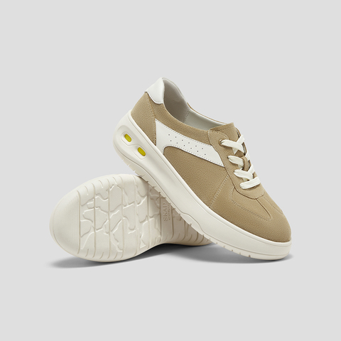 SKAP圣伽步女鞋2025秋季新款休闲鞋增高复古小个子轻便女款德训鞋