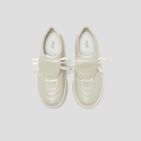 SKAP圣伽步女鞋2025秋季新款小白鞋日常翻盖轻便增高女款休闲鞋