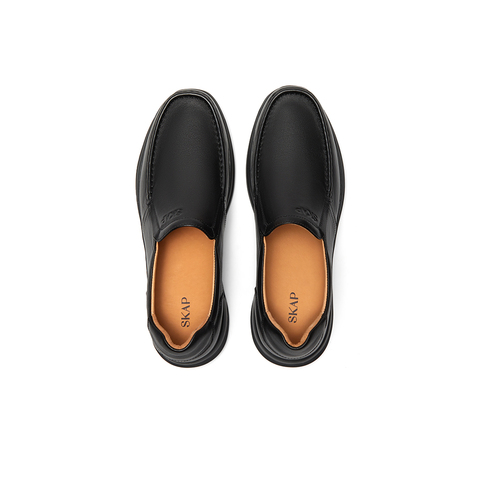 SKAP圣伽步男鞋2025秋季新款软底轻质上班一脚蹬商务休闲男士皮鞋