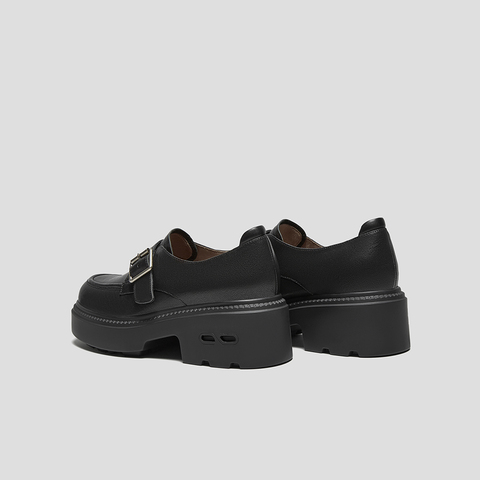 SKAP圣伽步女鞋2025秋季新款乐福厚底通勤气质百搭舒适女款休闲鞋