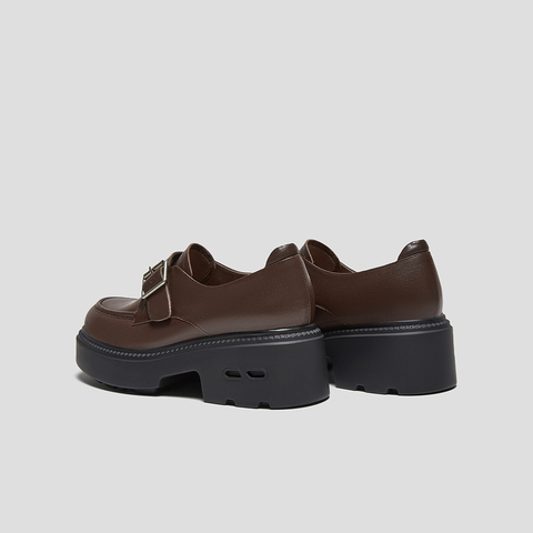 SKAP圣伽步女鞋2025秋季新款乐福厚底通勤气质百搭舒适女款休闲鞋