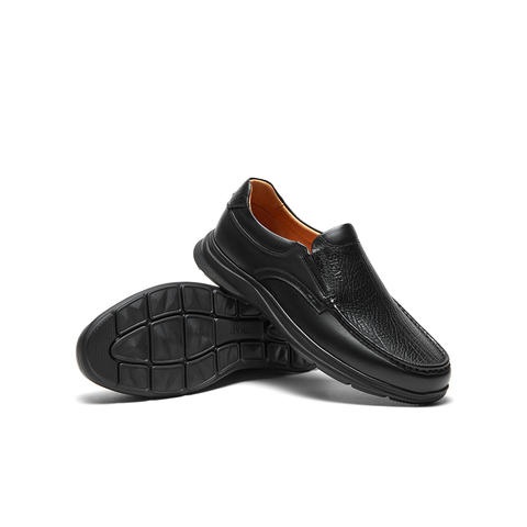 SKAP圣伽步男鞋2025秋季新款一脚蹬轻质透气上班商务休闲男士皮鞋