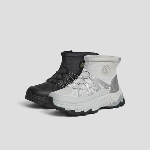 SKAP圣伽步女鞋2025冬季新款雪地靴增高保暖舒适拼接女款运动靴