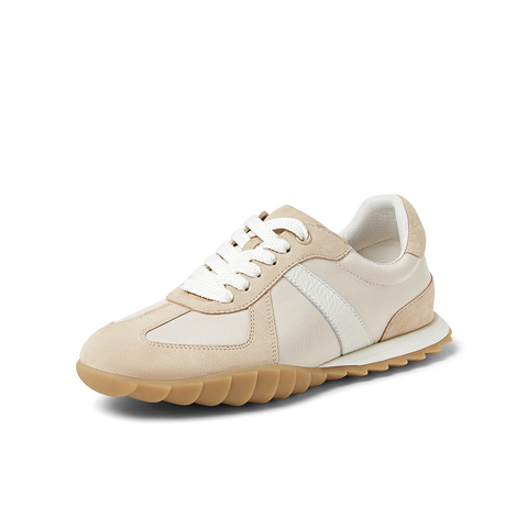 SKAP圣伽步女鞋2025秋季新款德训鞋百搭舒适双鞋带女款运动休闲鞋