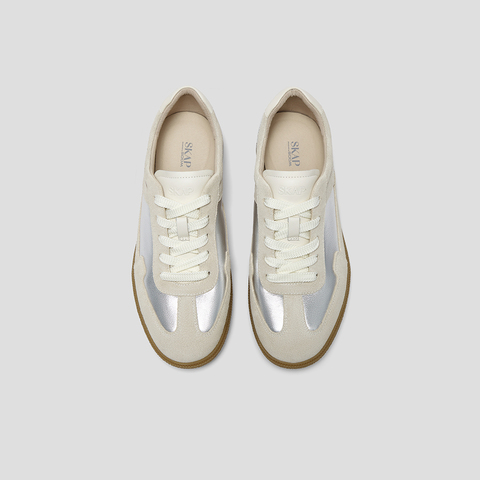 SKAP圣伽步女鞋2025秋季新款德训鞋复古薄底鞋舒适板鞋女款休闲鞋