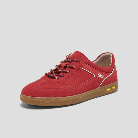 SKAP圣伽步女鞋2025秋季新款德训鞋复古拼接板鞋舒适女款休闲鞋