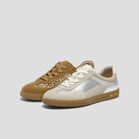 SKAP圣伽步女鞋2025秋季新款德训鞋复古拼接板鞋舒适女款休闲鞋