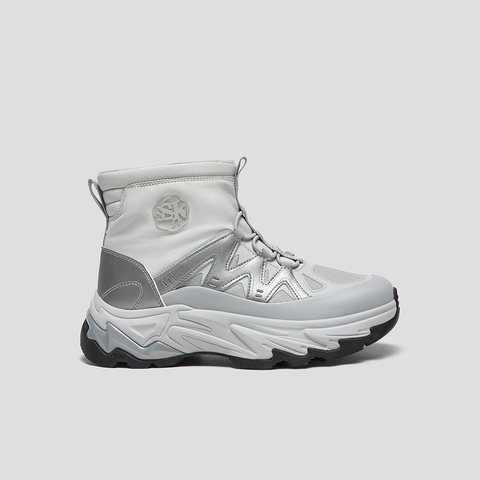 SKAP圣伽步女鞋2025冬季新款雪地靴增高保暖舒适拼接女款运动靴