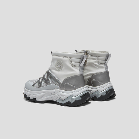 SKAP圣伽步女鞋2025冬季新款雪地靴增高保暖舒适拼接女款运动靴