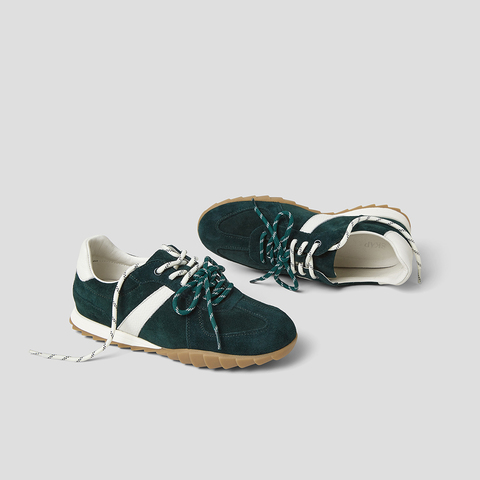 SKAP圣伽步女鞋2025秋季新款德训鞋百搭舒适双鞋带女款运动休闲鞋