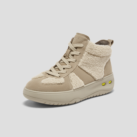 SKAP圣伽步女鞋2025冬季新款雪地靴加绒保暖高帮舒适女款休闲靴
