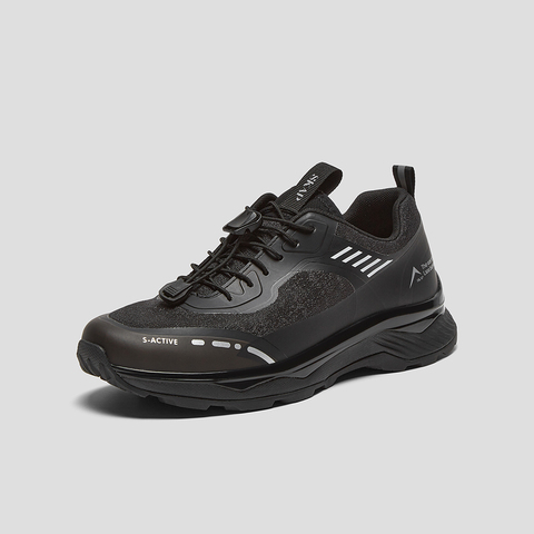 SKAP圣伽步女鞋2025春季新款户外抽绳厚底时尚圆头女款休闲运动鞋