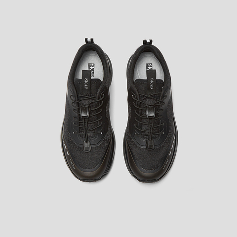 SKAP圣伽步女鞋2025春季新款户外抽绳厚底时尚圆头女款休闲运动鞋