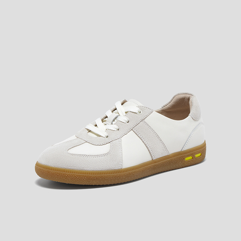 SKAP圣伽步女鞋2025秋季新款德训鞋舒适复古运动鞋薄底女款休闲鞋