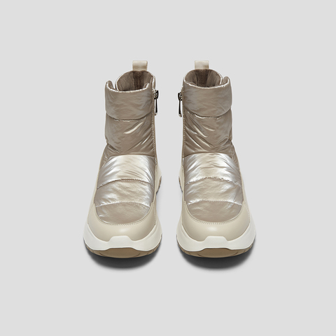 SKAP圣伽步女鞋2025冬季新款雪地靴轻质高帮保暖加绒女款休闲靴