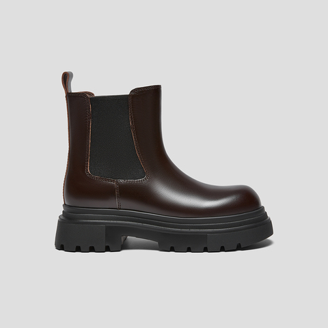 SKAP圣伽步女鞋2025冬季新款切尔西靴复古气质轻便套筒女款休闲靴