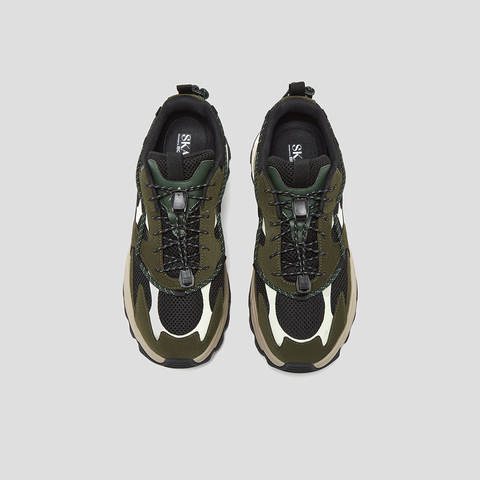 SKAP圣伽步男鞋2025秋季新款运动鞋网布增高透气抓地男款老爹鞋