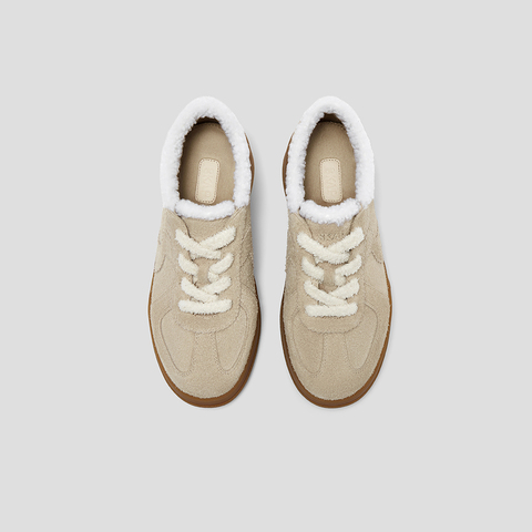 SKAP圣伽步女鞋2025秋季新款毛毛鞋加绒加厚保暖舒适女款休闲鞋