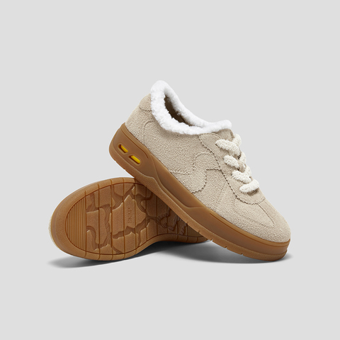 SKAP圣伽步女鞋2025秋季新款毛毛鞋加绒加厚保暖舒适女款休闲鞋