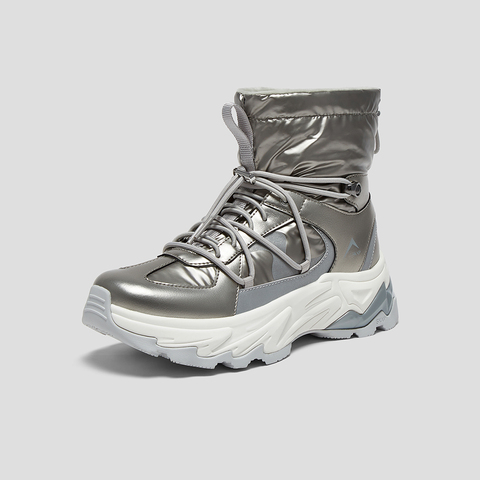 SKAP圣伽步女鞋2025冬季新款休闲雪地靴增高加绒加厚女款户外靴