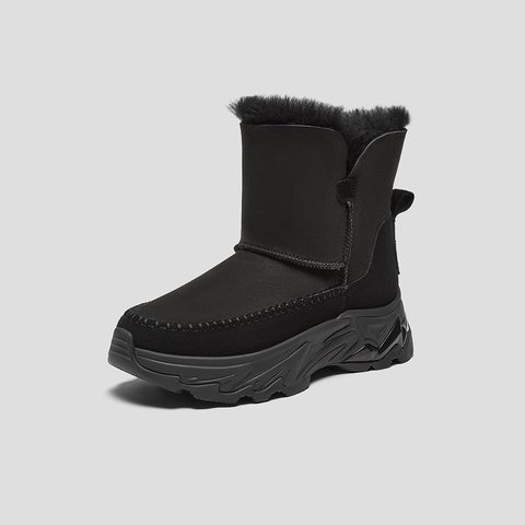 SKAP圣伽步女鞋2025冬季新款雪地靴加绒休闲保暖加厚女款运动靴