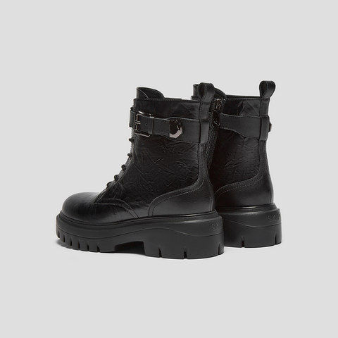 SKAP圣伽步女鞋2025冬季新款休闲靴短筒复古皱漆户外女款马丁靴