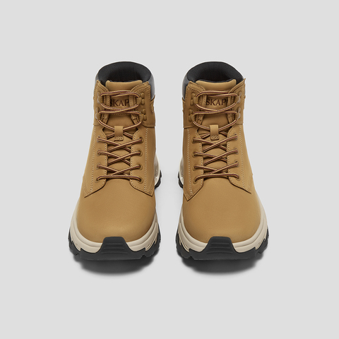 SKAP圣伽步男鞋2025冬季新款户外增高超强抓地短靴拼接男款运动靴