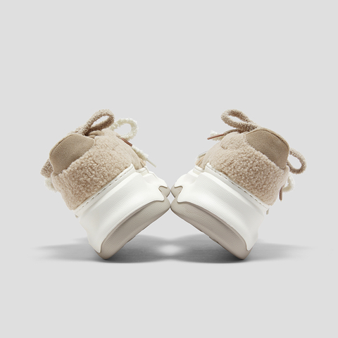 SKAP圣伽步女鞋2025秋季新款毛毛鞋增高保暖双鞋带加绒女款休闲鞋