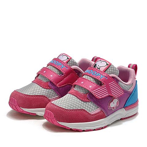 史努比春季优质反绒超纤运动鞋 轻便魔术贴休闲鞋 SNQ5086