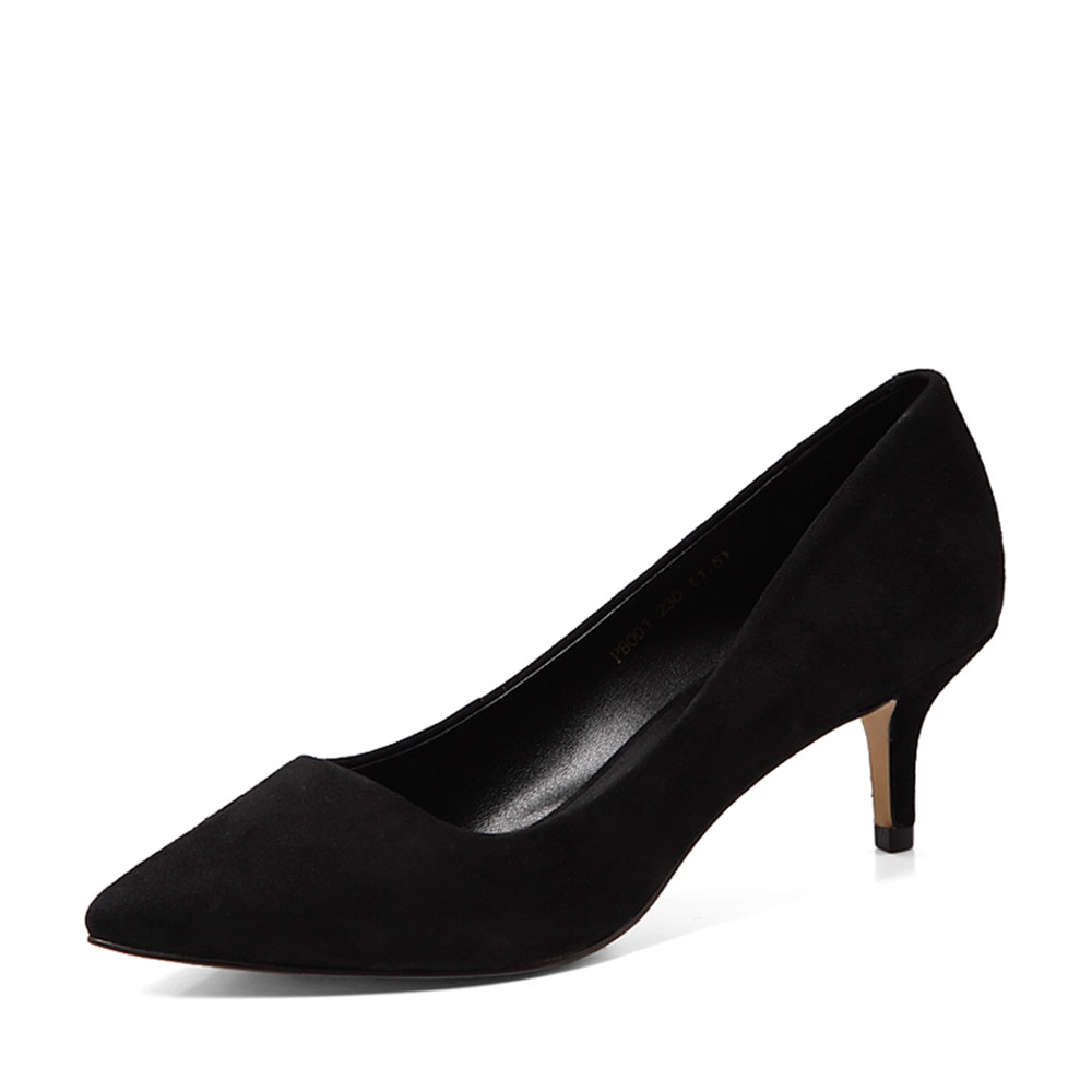 staccato/思加图秋季黑色羊绒女鞋p8001cq3