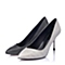 STACCATO/思加图春季专柜同款银色亮片布浅口女单鞋EY268AQ5