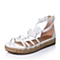STACCATO/思加图夏季专柜同款白色PU女凉鞋（编织）9JG02BL6