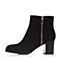 STACCATO/思加图冬季专柜同款黑色羊皮（单里）女皮靴H6101DD6