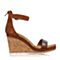 STACCATO/思加图夏季专柜同款棕色羊绒皮女凉鞋9RG12BL7